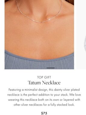 Gorjana Tatum Silver Dainty Necklace
